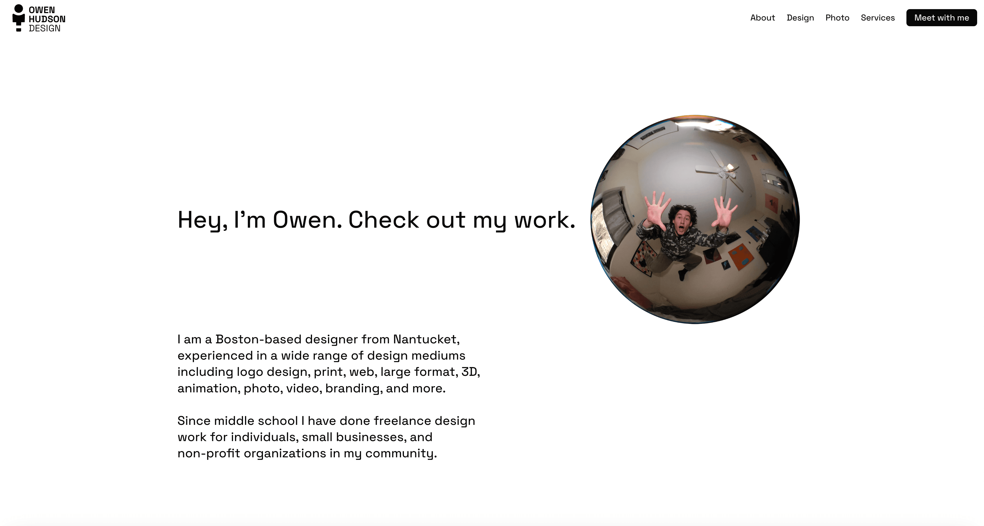 Owen Hudson Design portfolio website