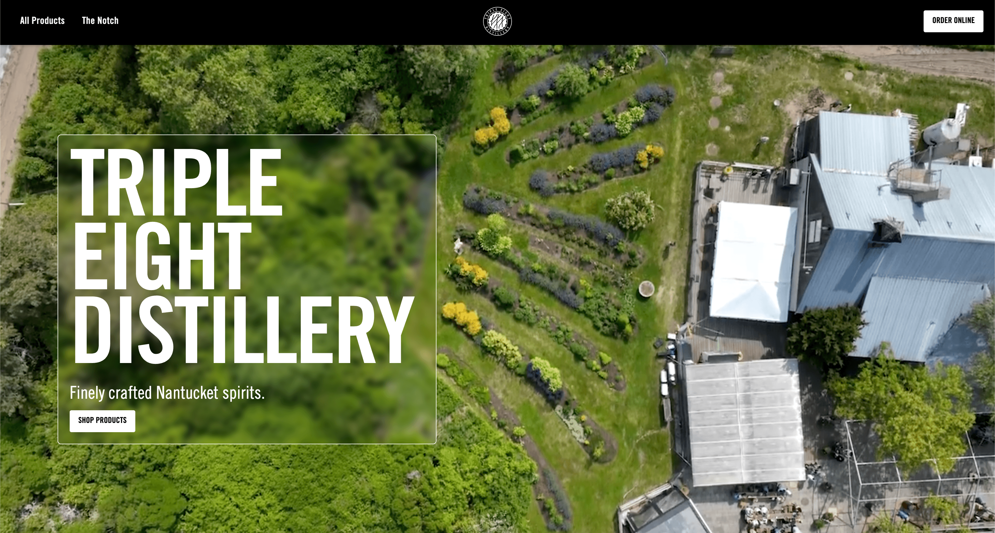 Triple Eight Distillery website preview